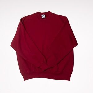 Vintage 90s Jerzees blank crewneck sweatshirt in red men's